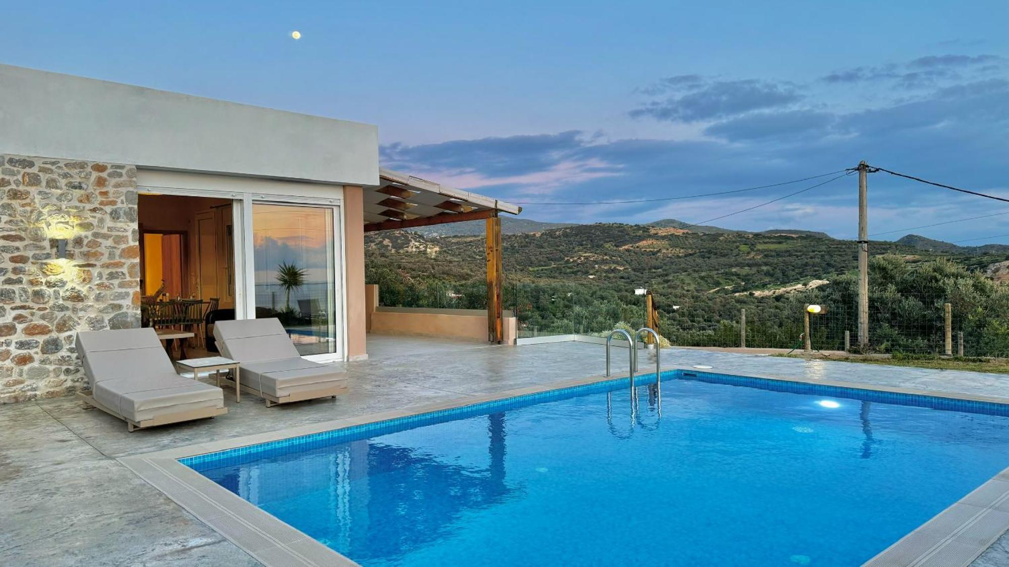 Villa Michael Triopetra Private Villa, Private Swimming Pool, Garden, Panoramic Sunset Exteriör bild