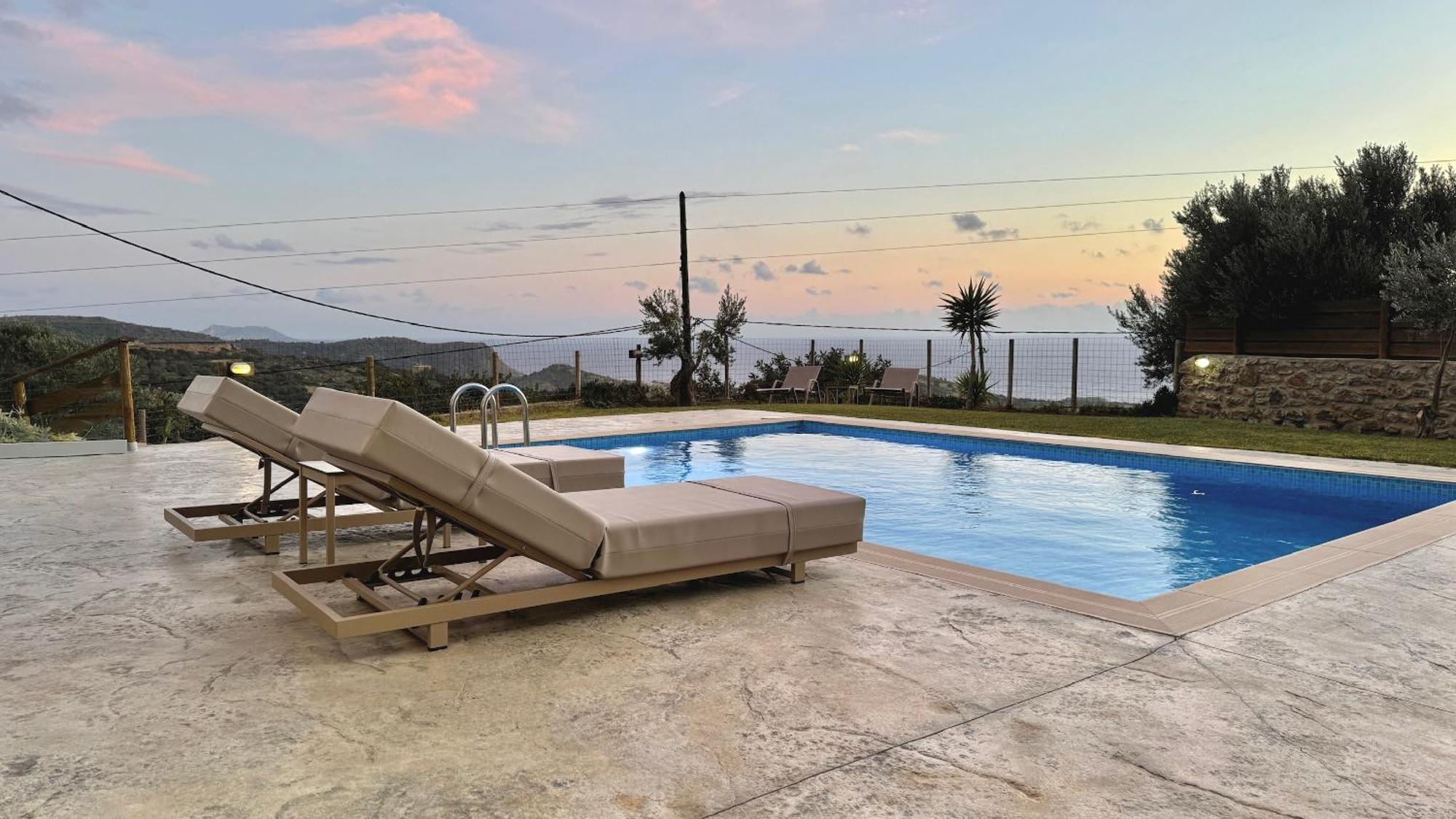 Villa Michael Triopetra Private Villa, Private Swimming Pool, Garden, Panoramic Sunset Exteriör bild