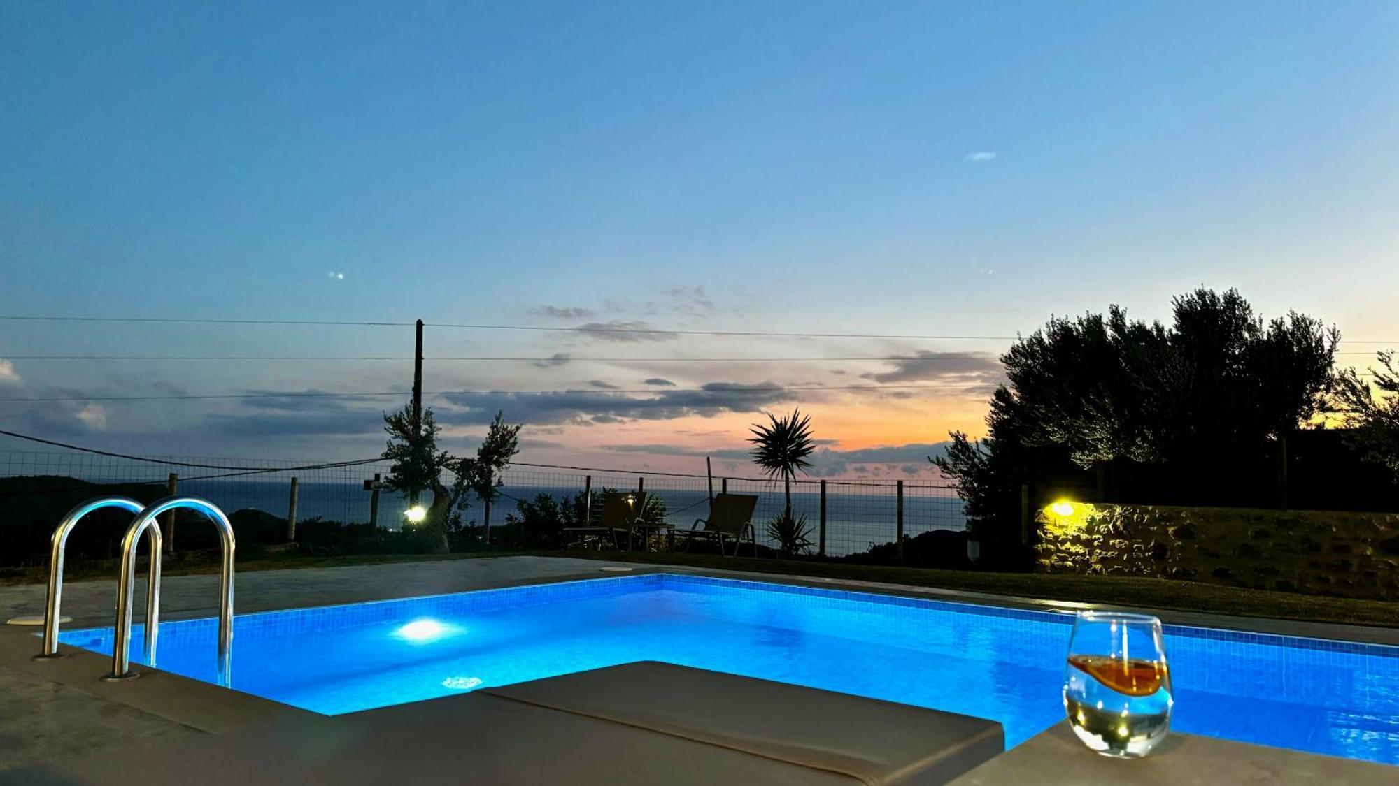 Villa Michael Triopetra Private Villa, Private Swimming Pool, Garden, Panoramic Sunset Exteriör bild