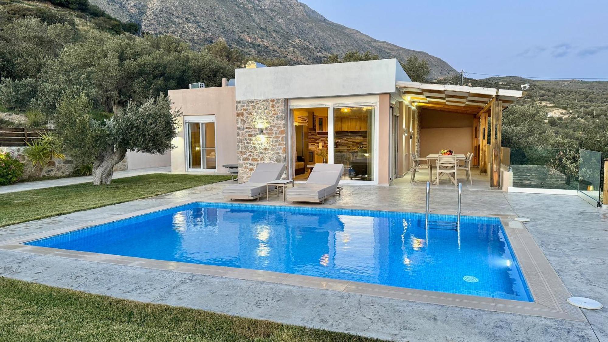 Villa Michael Triopetra Private Villa, Private Swimming Pool, Garden, Panoramic Sunset Exteriör bild