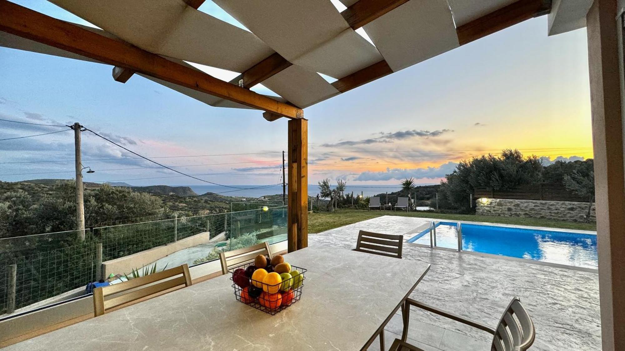 Villa Michael Triopetra Private Villa, Private Swimming Pool, Garden, Panoramic Sunset Exteriör bild