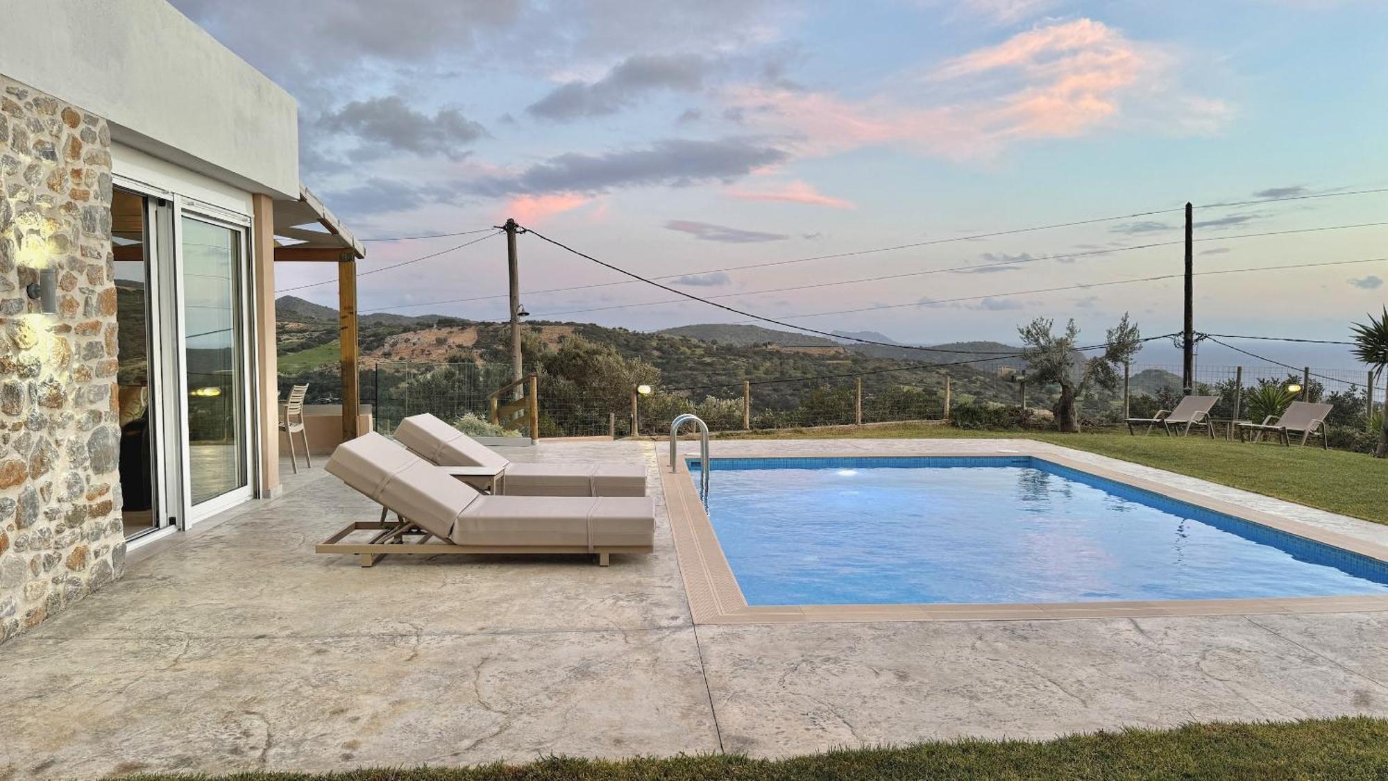 Villa Michael Triopetra Private Villa, Private Swimming Pool, Garden, Panoramic Sunset Exteriör bild