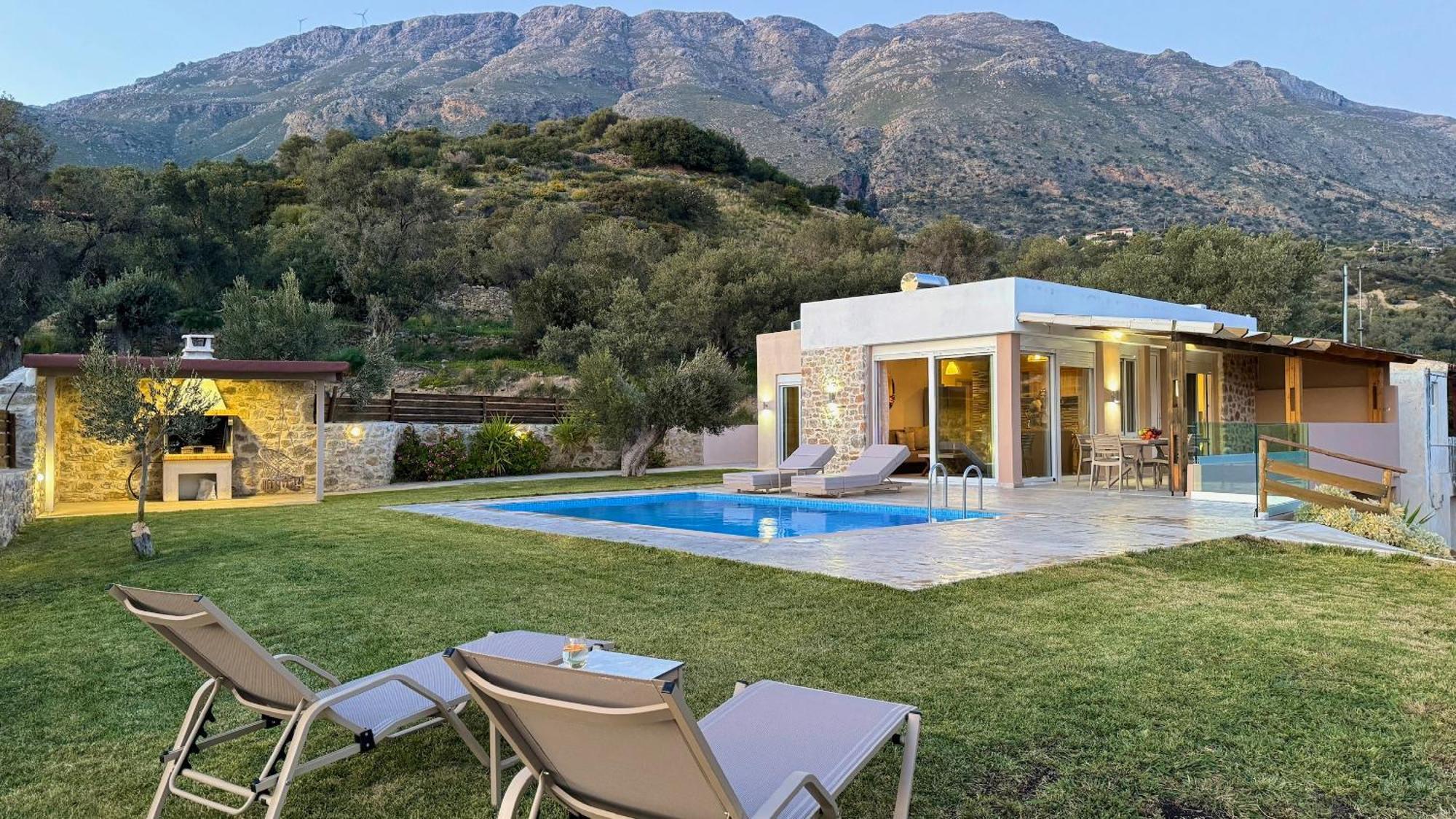 Villa Michael Triopetra Private Villa, Private Swimming Pool, Garden, Panoramic Sunset Exteriör bild